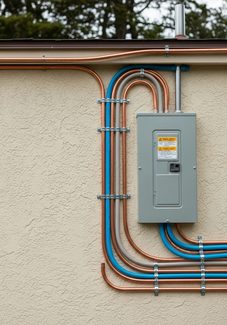 Close-up of professional contractor work on a San Carlos home's exterior, showing attention to detail and quality finish.