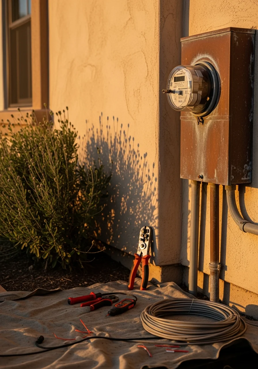 Professional contractor team working on a San Diego home exterior, demonstrating skilled craftsmanship and attention to detail.